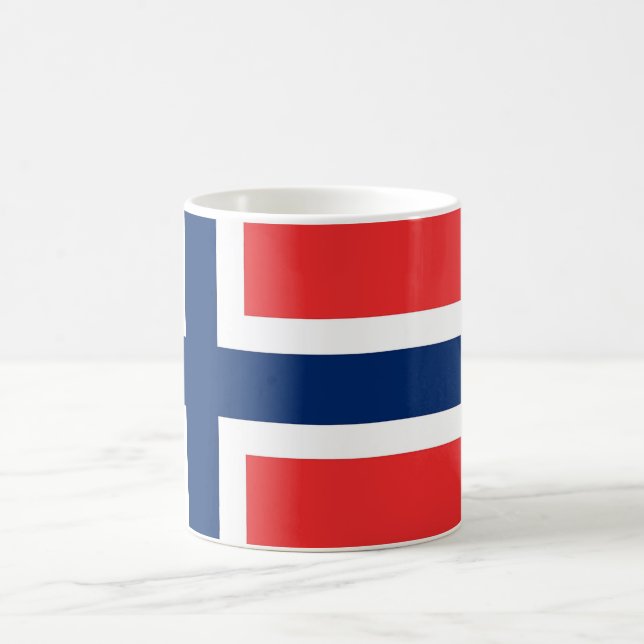 Mug avec drapeau de la Norvège (Centre)