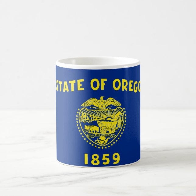 Mug avec drapeau de l'Etat de l'Oregon - USA (Centre)