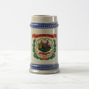 Mug avec drapeau de l'état de Virginie-Occidentale