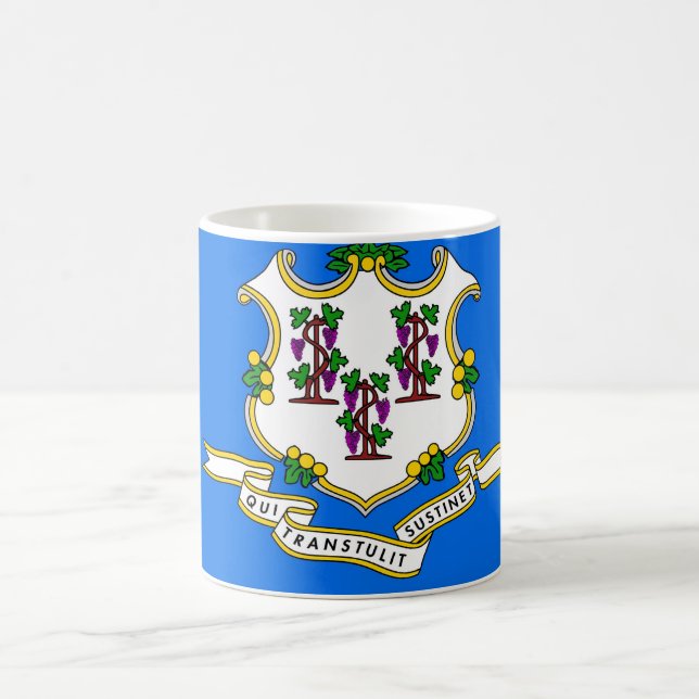 Mug avec drapeau de l'État du Connecticut - États- (Centre)