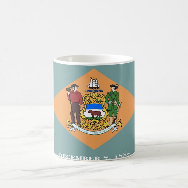 Mug avec drapeau de l'État du Delaware - États-Uni (Centre)