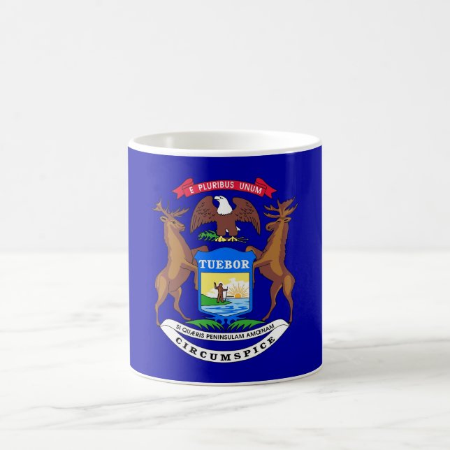 Mug avec drapeau de l'état du Michigan - USA (Centre)