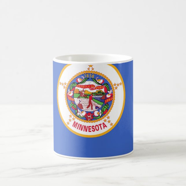 Mug avec drapeau de l'état du Minnesota - USA (Centre)