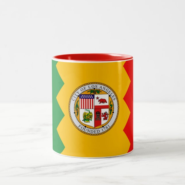 Mug avec Drapeau de Los Angeles Californie (Centre)