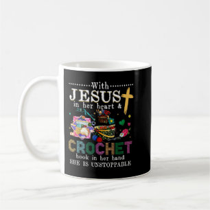 Mug Avec Jésus Dans Son Coeur Crochet Hochet Dans Sa M