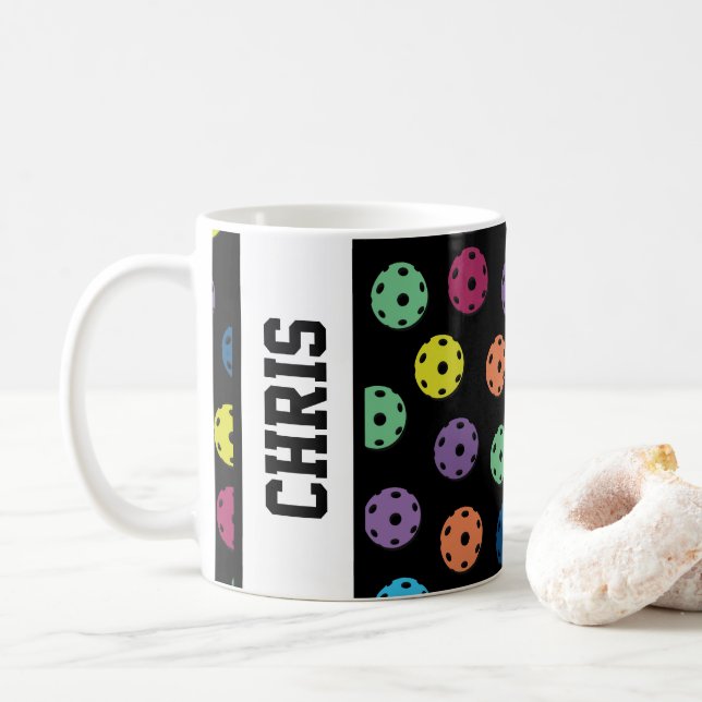 Mug Avec le nom Pickleball : plus de boules de pickles (Avec donut)
