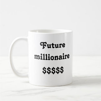 Mug avec le texte "Futur millionnaire"