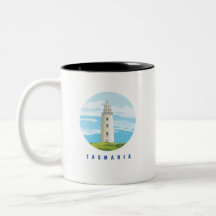 Mug avec l'illustration d'un phare de Tasmanie
