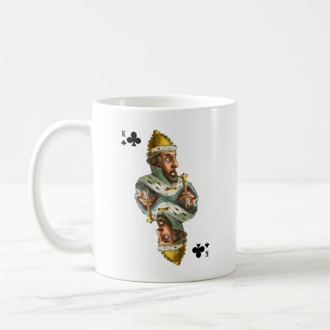 Mug avec l'image de la carte roi de la croix (Gauche)