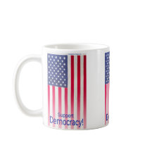 Mug avec message d'indicateur "Soutenez la démocra
