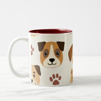 Mug avec mignon motif visage chien