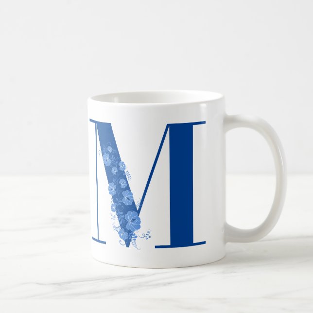 Mug Avec Monogramme Floral M (Droite)