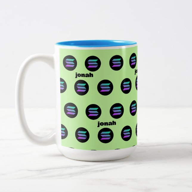 mug avec nom solana crypto trader café Mug (Gauche)