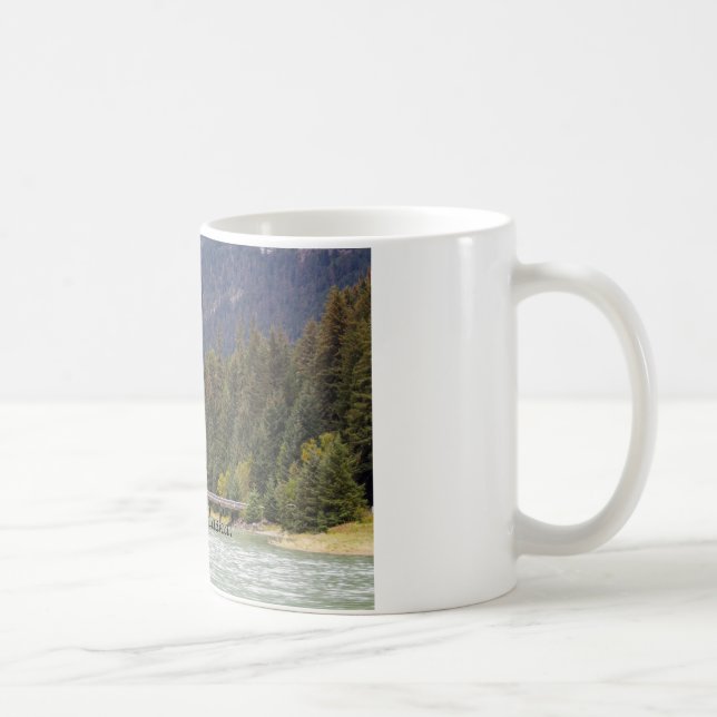 Mug avec photo Alaska, Montagnes, Rivière (Droite)