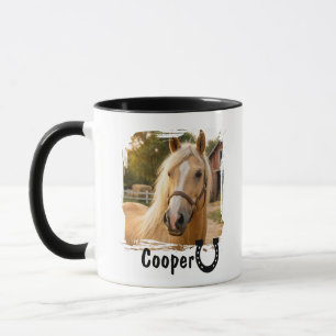 Mug avec photo de cheval personnalisé pour les amo