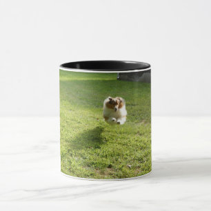 Mug avec photo originale de Sheltie bondissante