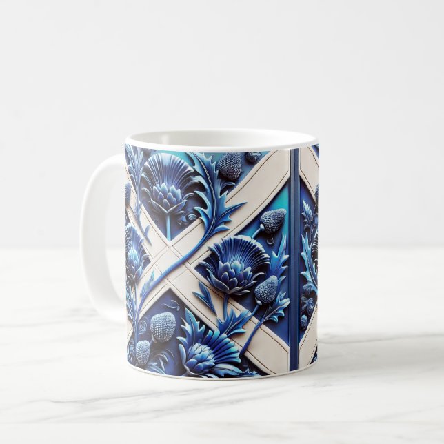 Mug avec Scottish Thistles Design (Devant gauche)