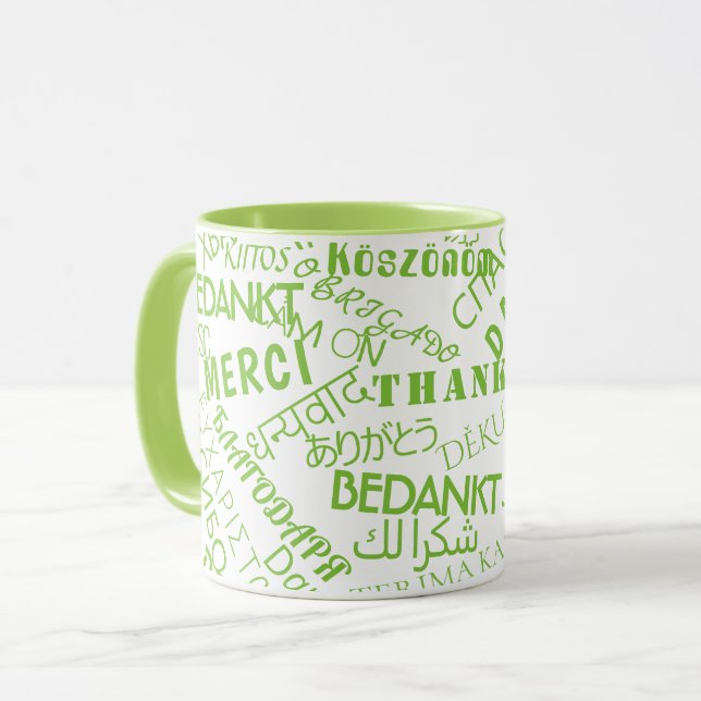 Mug avec texte MERCI (Devant gauche)