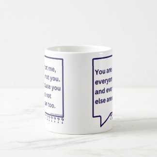 Mug avec un poème de pensée cite "Vous n'êtes pas