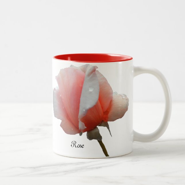Mug avec un seul Rose rouge (Droit)