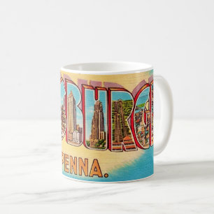 Mug avec une carte postale ancienne de Pittsburgh