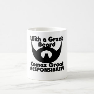 Mug Avec une grande barbe vient une grande responsabil