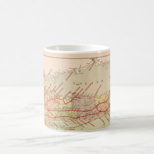 Mug avec une vieille carte de Long Island