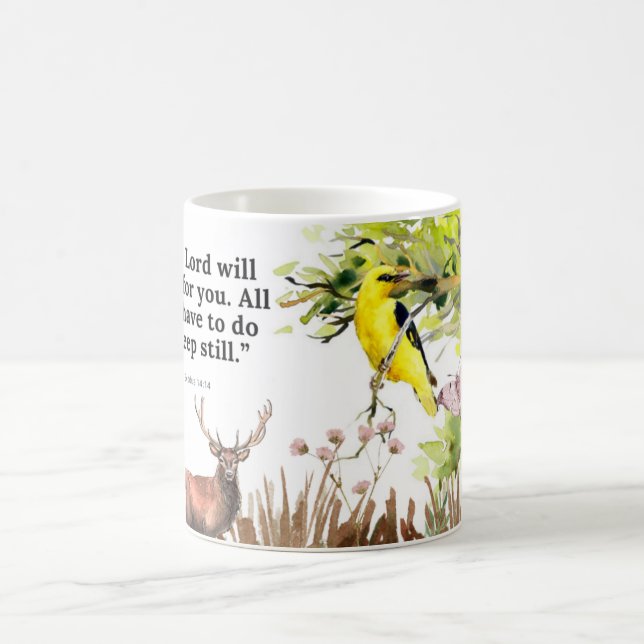 Mug avec verset aquarelle de la bible (Centre)