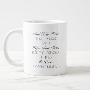 Mug avec verset biblique 1 Corinthiens 13:13 Espér