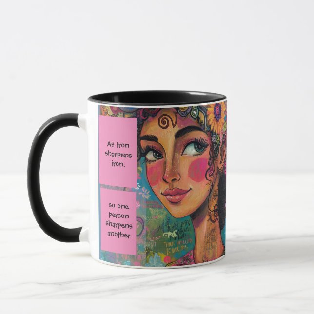 Mug avec versets de la Bible Positive de Proverbes (Gauche)