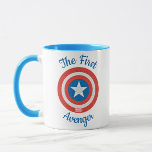 Mug Avengers   Logo Captain America Floral