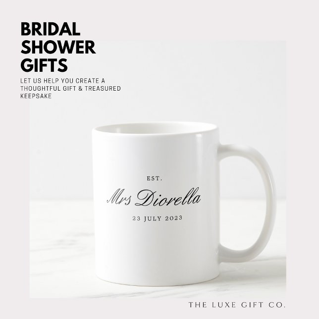 Mug Avenir moderne Mme Fête des mariées Fiançailles Mu (Créateur téléchargé)