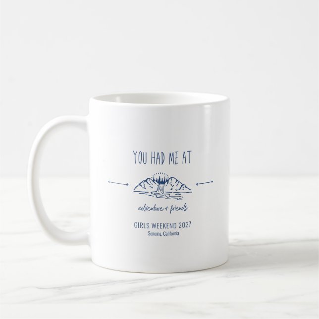 Mug Aventure + Friends Girls Weekend Getaway Custom (Gauche)