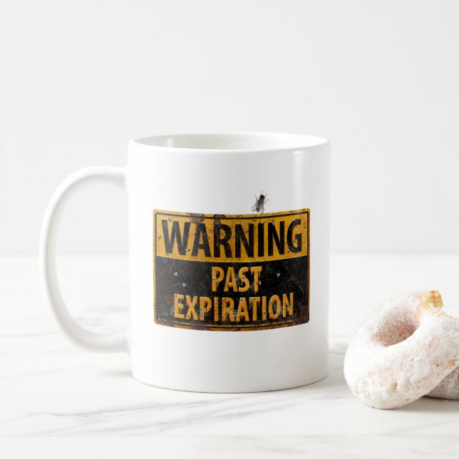 Mug AVERTISSEMENT Expiration passée - Dirty Danger Sig (Avec donut)