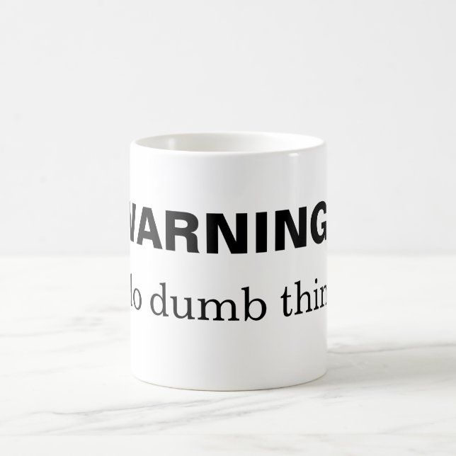 Mug AVERTISSEMENT :  Je fais des choses muettes (Centre)