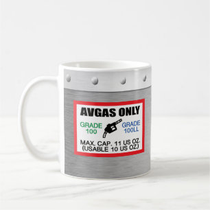 Mug AVGAS / 100LL carburant seulement 11 oz