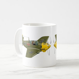 Mug Avion de chasseur rétro-dessiné