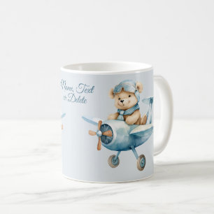 Mug Avion mignon Happy Blue Oear Pilote élégant