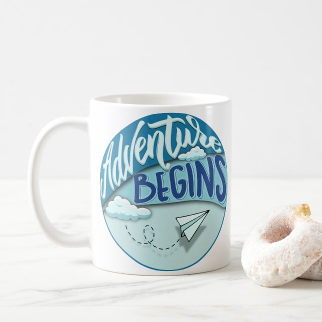 Mug Avion papier | L'aventure commence (Avec donut)