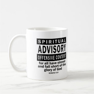 Mug Avis Spirituel Romains 3:23 Citations Chrétiennes
