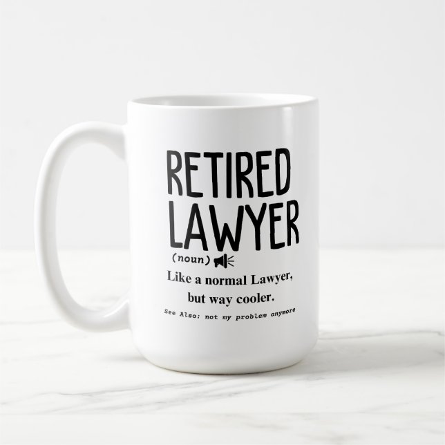 Mug Avocat à la retraite (Gauche)