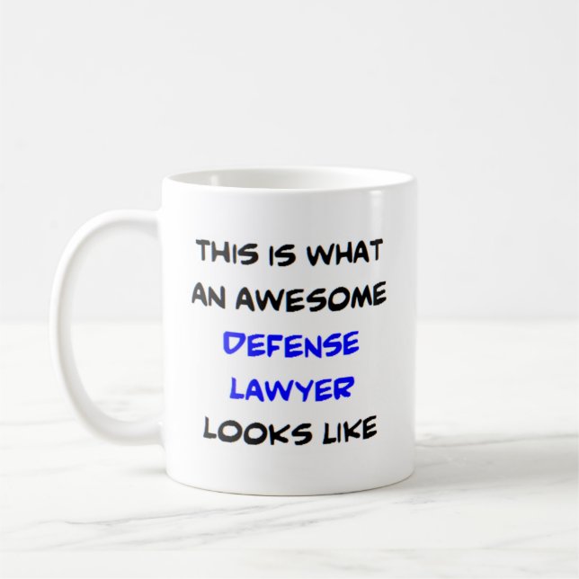 Mug avocat de la défense, génial (Gauche)