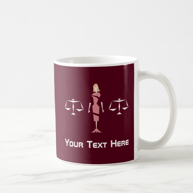 Mug Avocat féminin géométrique fait sur commande (Droite)