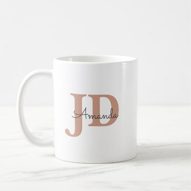 Mug Avocat mignon JD remise des diplômes nom personnal (Gauche)