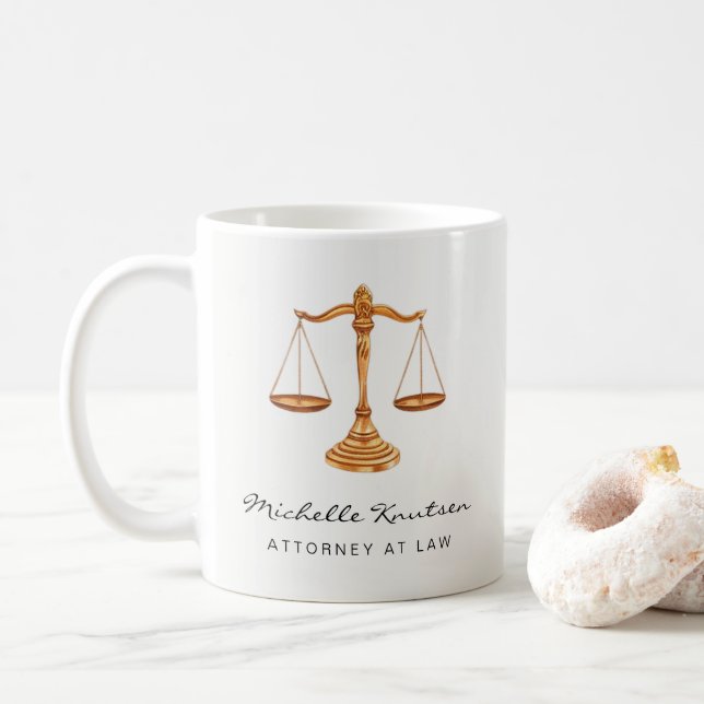 Mug Avocat professionnel Avocat de luxe Or (Avec donut)