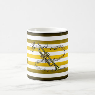 Mug Avoir Trumpet ~ Will Travel ~ Musical Stripes ~