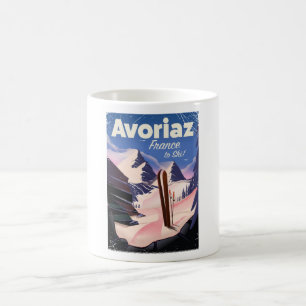 Mug Avoriaz, poster Voyage Ski Français