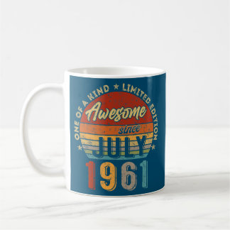 Mug Awesome Since July 1961 Vintage 61st Birthday 