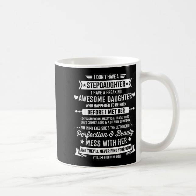 Mug Awesome Stepdaughter For Step Bonus Dad Fathers Da (Droite)