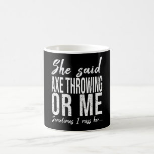 Mug Ax Jeter un cadeau sportif amusant